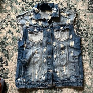 Cotton On Summer Ripped Denim Vest